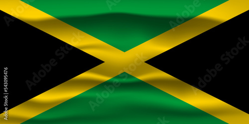 Vector illustration national flag of Jamaica. Simply vector illustration eps10.
