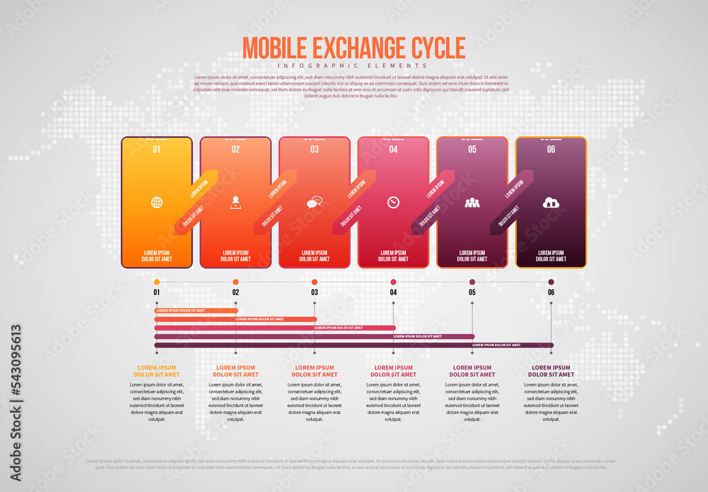 Mobile Exchange Cycle Infographic Stock Template Adobe Stock