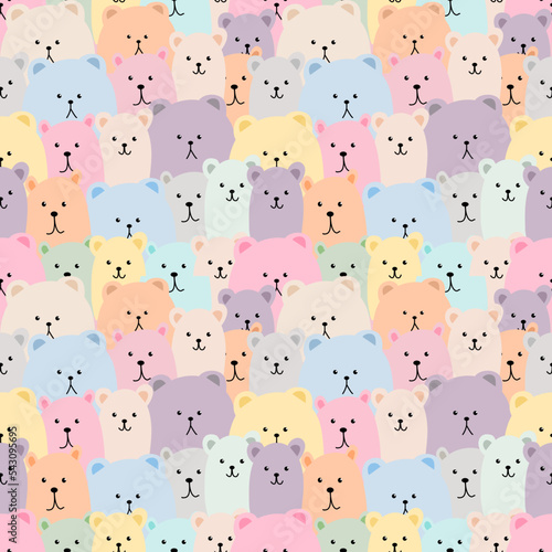 seamless pattern with cute cartoons