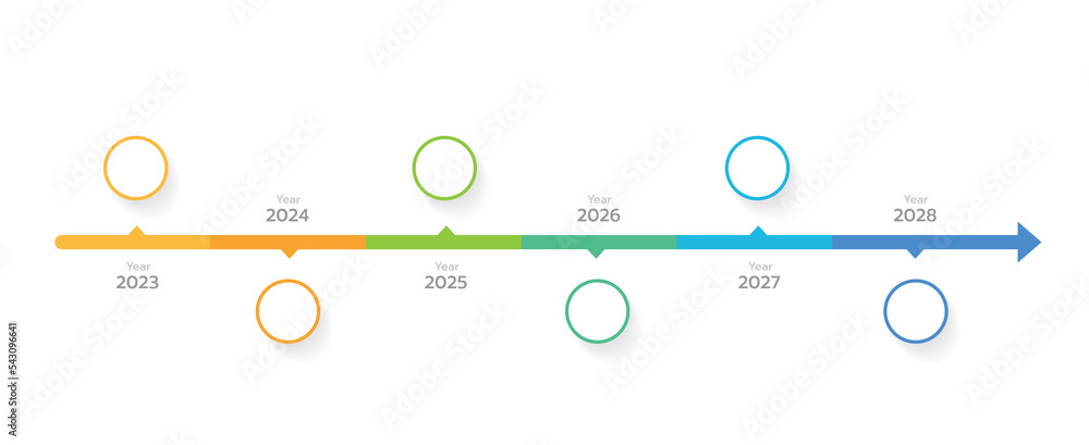 Infographic template for business. 6 Steps Modern Timeline diagram ...