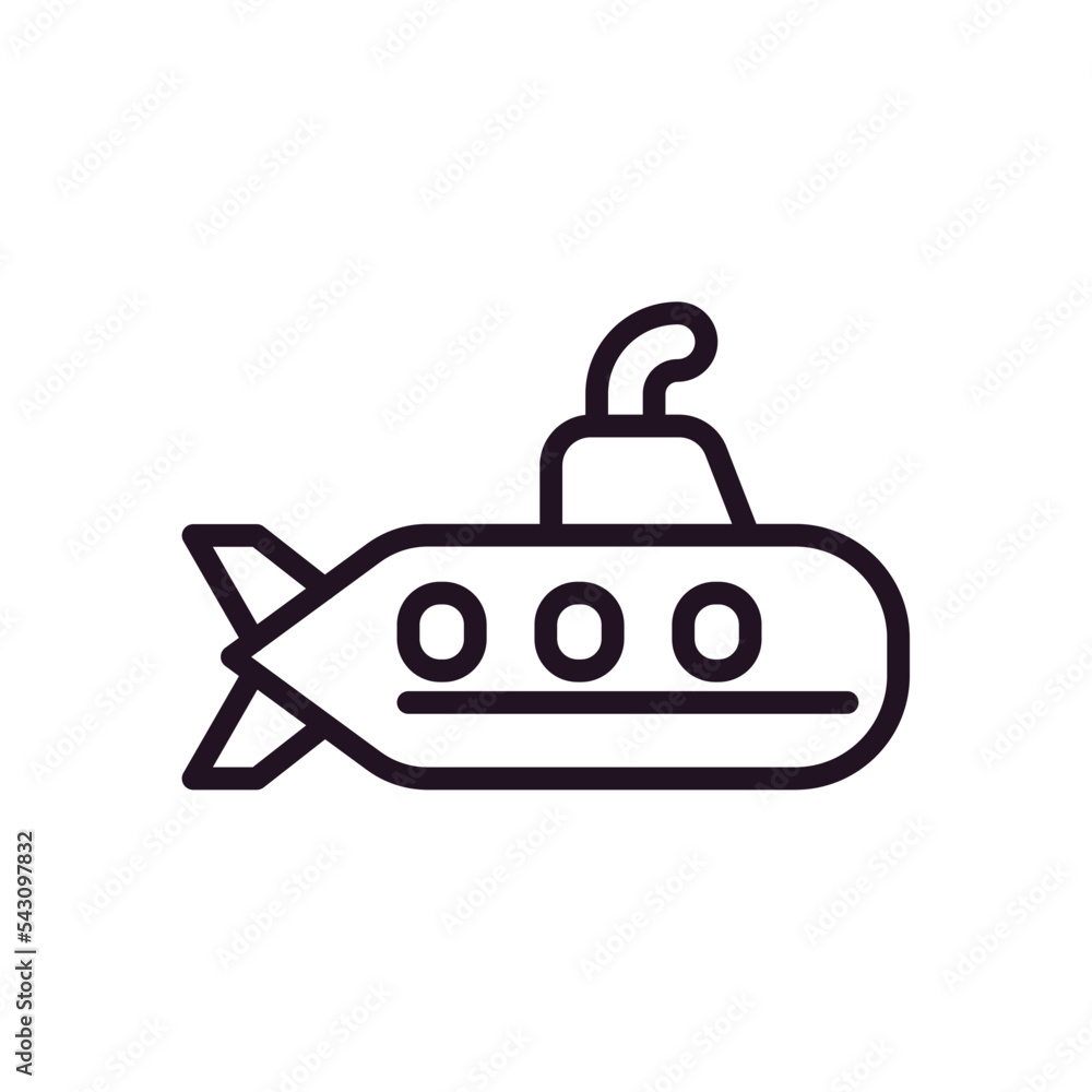 flat bold submarine icon flat bold submarine icon