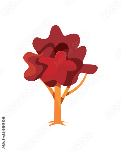 flat autumn tree