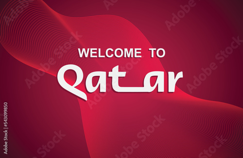 welcome to Qatar event poster flyer world cup banner poster design template