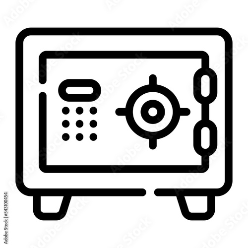 safebox line icon