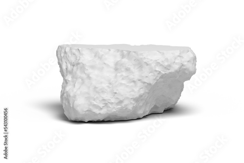 Transparent PNG illustration with one large white stone