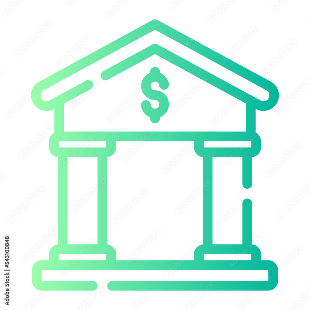 bank gradient icon bank gradient icon