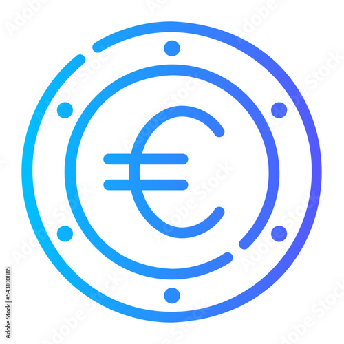 euro gradient icon