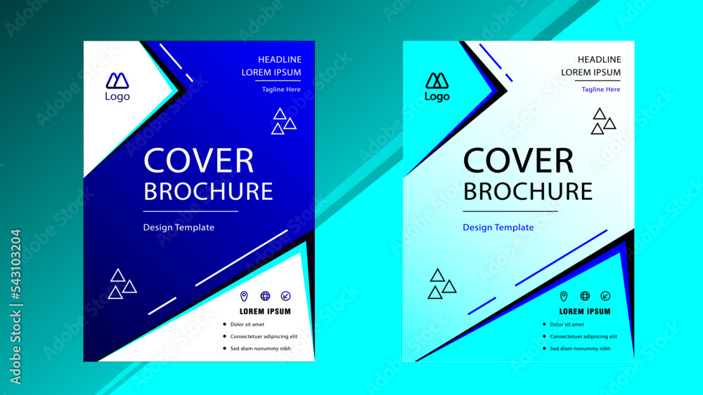 Abstract blue cover template for brochure, poster, book, corporate report and others.