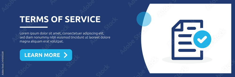 Abstract terms of service web banner template. Vector illustration. Abstract terms of service web banner template. Vector illustration.