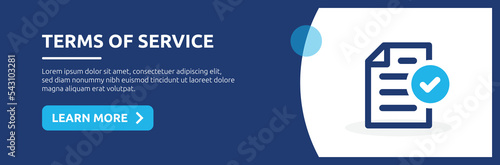 Abstract terms of service web banner template. Vector illustration.