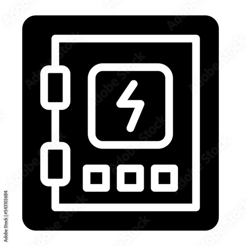 fuse box glyph icon