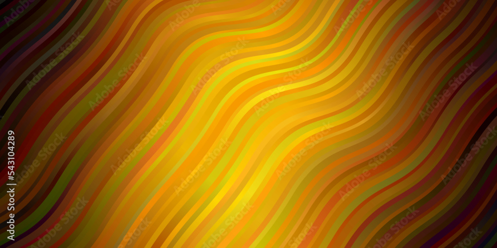 Dark Orange vector template with curves. Dark Orange vector template with curves.