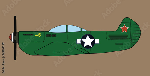 World War. Tempest fighter plane 1944. WW II aircraft. Vintage airplane.world war plane,vector illustration. world war, militery, air force jet fighter. fighter jet. Vector illsutation