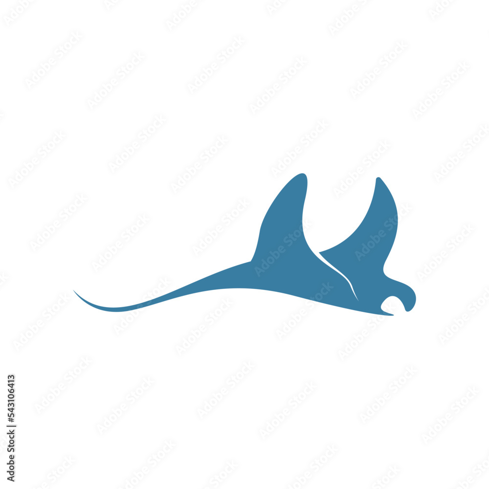 Obraz premium Stingray logo icon design illustration