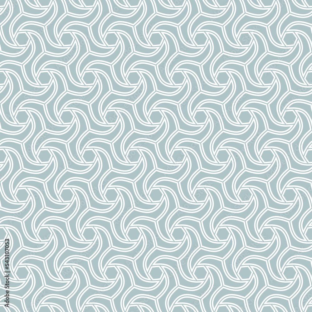 Seamless vector light blue and white ornament. Modern wavy background. Geometric modern pattern