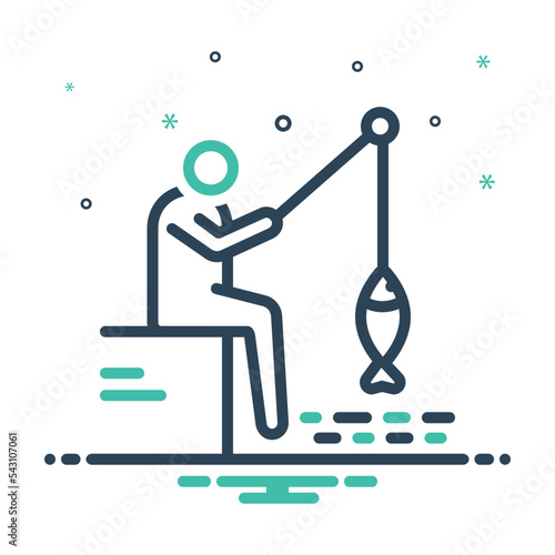 Mix icon for fishing