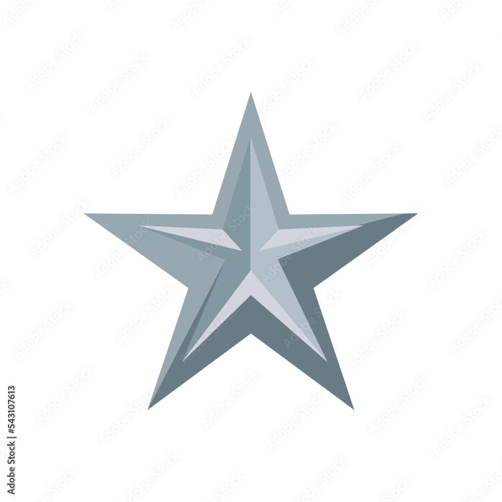 Obraz premium flat gray star