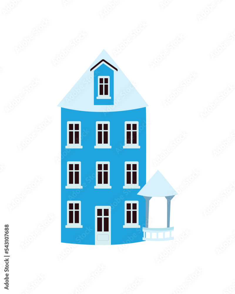 flat blue winter cozy house flat blue winter cozy house