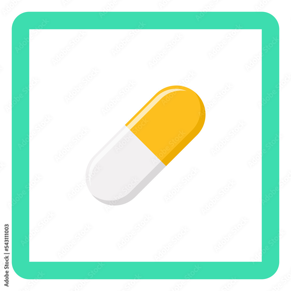 Yellow Pill Capsule, Medicine, vector mark symbols Yellow style. Isolated icon. Yellow Pill Capsule, Medicine, vector mark symbols Yellow style. Isolated icon.