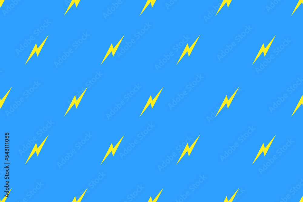 yellow thunder on blue background seamless pattern, vector illustration for print wrap paper book cover textile gift card present yellow thunder on blue background seamless pattern, vector illustration for print wrap paper book cover textile gift card present