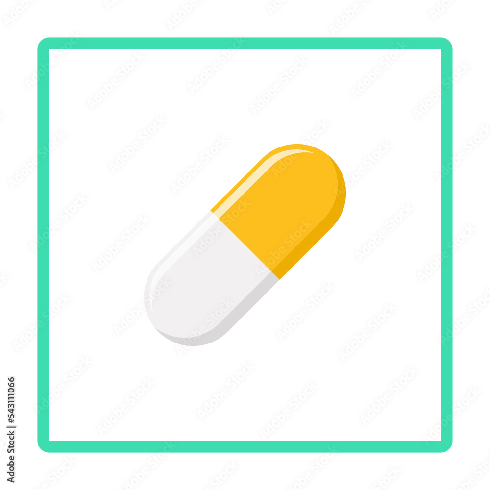 Yellow Pill Capsule, Medicine, vector mark symbols Yellow style. Isolated icon. Yellow Pill Capsule, Medicine, vector mark symbols Yellow style. Isolated icon.