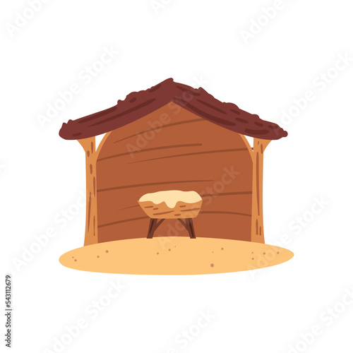 flat nativity manger