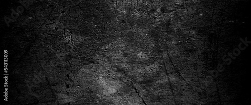 Scary black wall for background, Dark grunge textured black concrete wall background, black horror wall background, dark slate background toned classic black color, old textured background. 