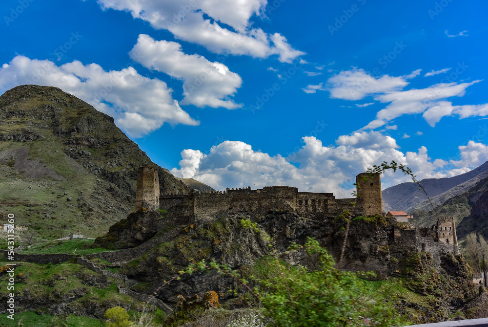 A fortress in the mountains, not far from the cave town of Vardzia. Georgia 2019.