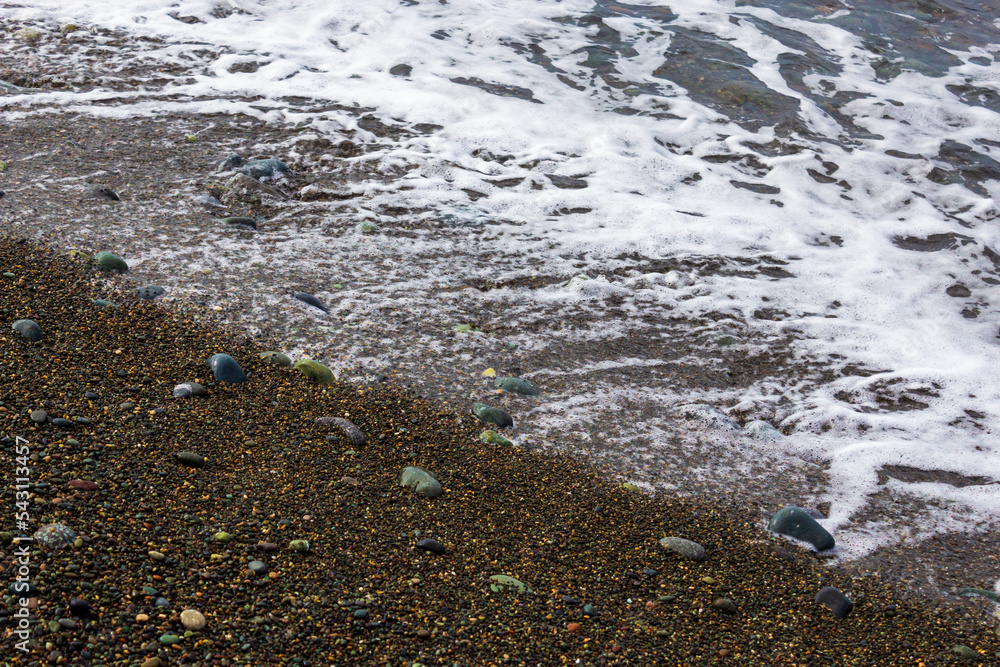 Sea shore. Beach. Pebble. Wave. Surf Sea shore. Beach. Pebble. Wave. Surf