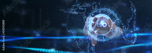 Photography ISO Standard certification standardization quality control concept on screen