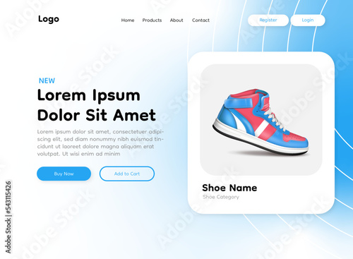 UI Design for Shoe website