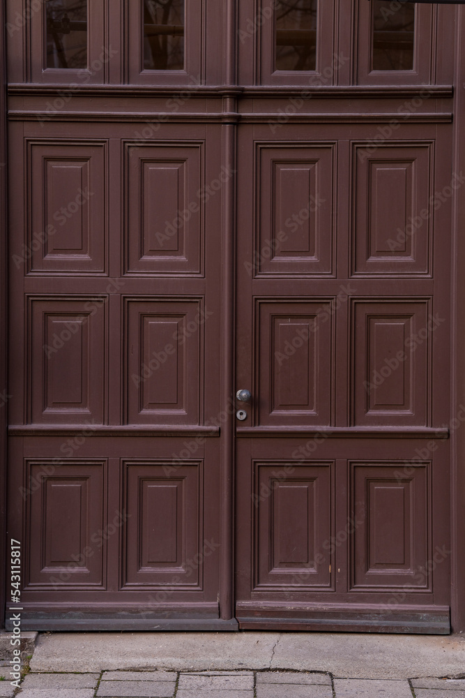 Germany - December 20,2021: Old Decorative Main Entrance Wooden Door. Germany - December 20,2021: Old Decorative Main Entrance Wooden Door.