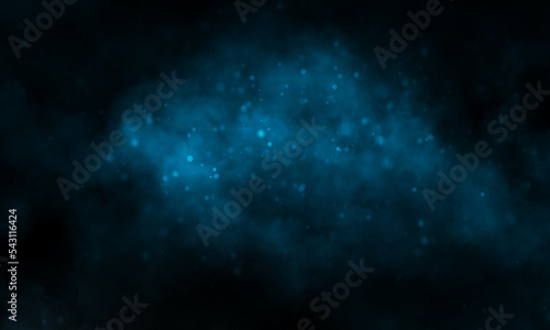 Fog and mist effect on black background. Particles dust with smoke texture © Vuang