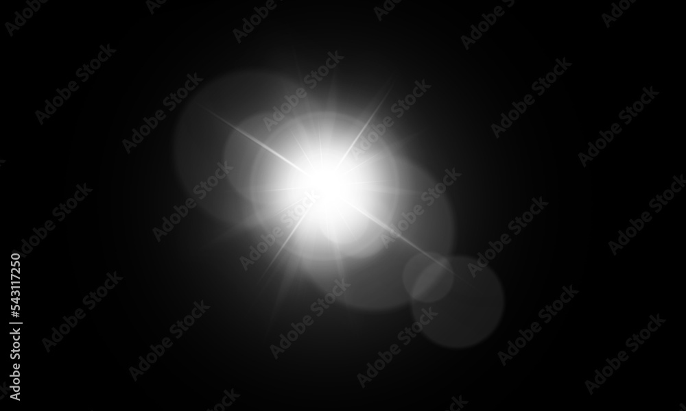 Light flare, Glowing light explodes. Light effect. ray. shining sun