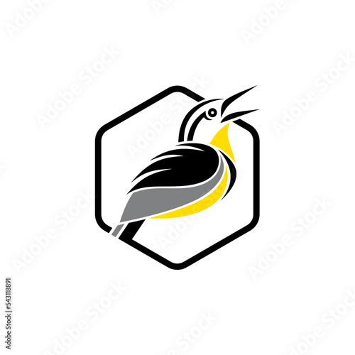 a very elegant lark illustration logo photo