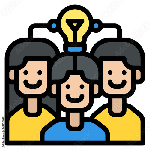 brainstorm design thinking practical process knowledge icon