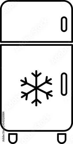 Refrigerator vector white icon. Frig flat sign design. Freezer symbol pictogram. Frig icon. Refrigerator sign.eps