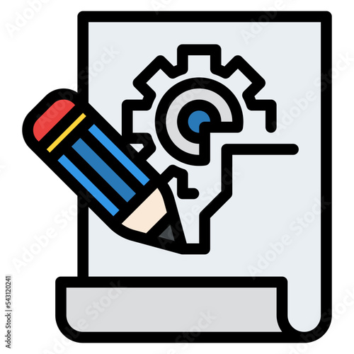 sketch design thinking practical process knowledge icon