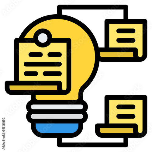 stick notes design thinking practical process knowledge icon