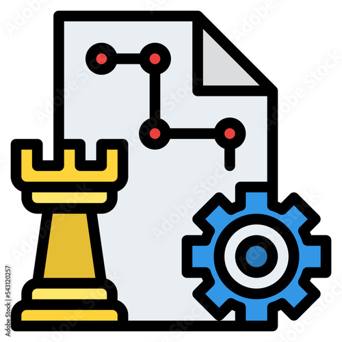 strategy design thinking practical process knowledge icon