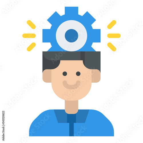 head design thinking practical process knowledge icon