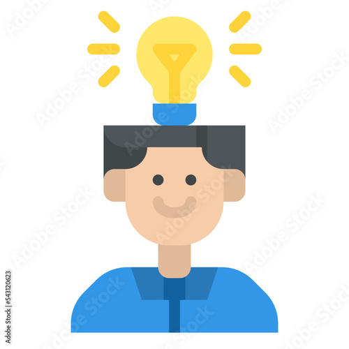 head design thinking practical process knowledge icon