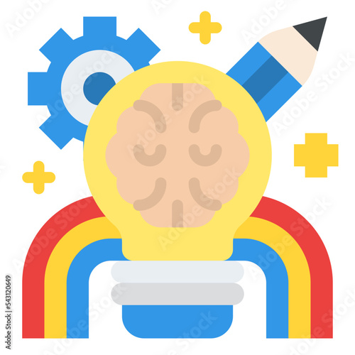 inspiration design thinking practical process knowledge icon