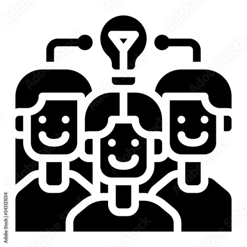 brainstorm design thinking practical process knowledge icon