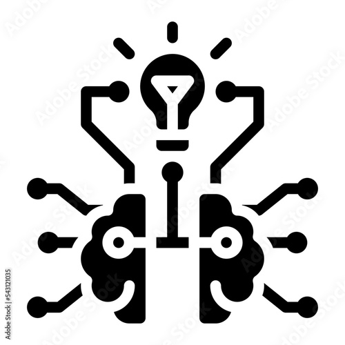 brain design thinking practical process knowledge icon