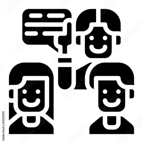 discussion design thinking practical process knowledge icon