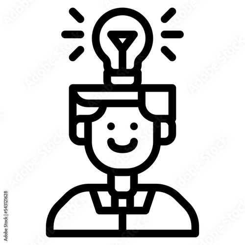 head design thinking practical process knowledge icon