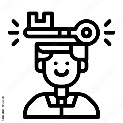 head design thinking practical process knowledge icon