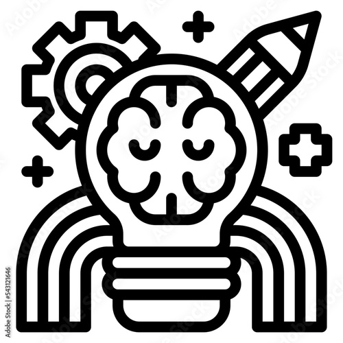 inspiration design thinking practical process knowledge icon