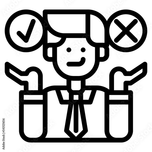 make a decision design thinking practical process knowledge icon